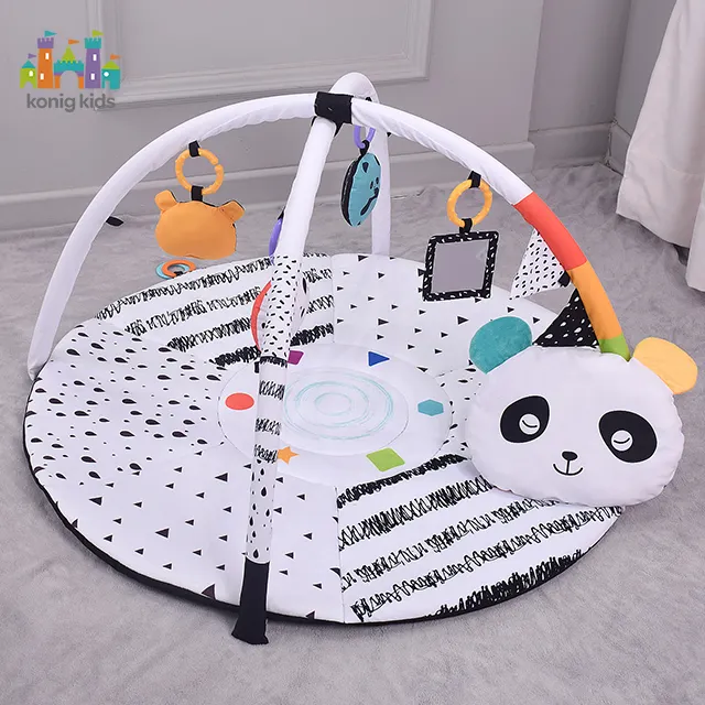 Baby Tummy Time Activity Play Mat Infant Round Soft Play Mat