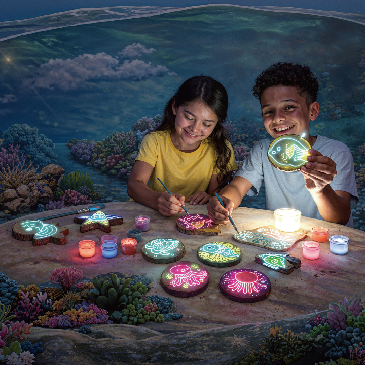 OceanGlow™ Rock Painting Light-Up Art Kit - 图片 2