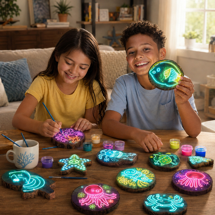 OceanGlow™ Rock Painting Light-Up Art Kit - 图片 4