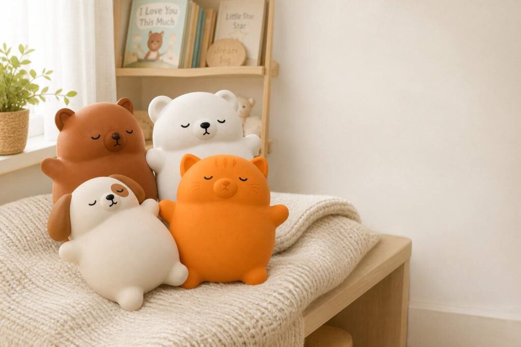Meet the Animal Friends: Capybara, White Bear, Cat & Dog — Cuddly Companions for Your Little One